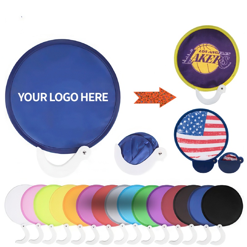 Polyester Round Foldable Fan Polyester Round Foldable Fan