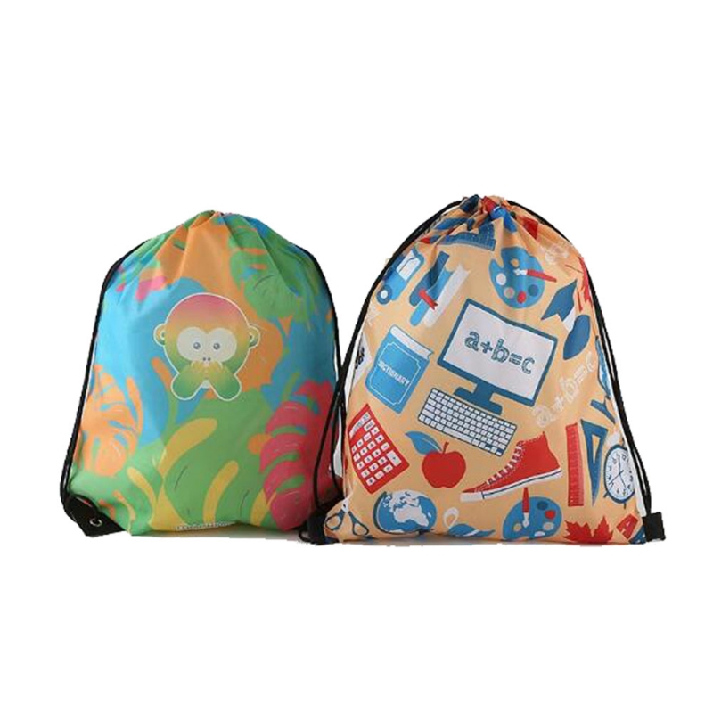 Full Sublimation 210D Polyester Drawstring Bags Full Sublimation 210D Polyester Drawstring Bags