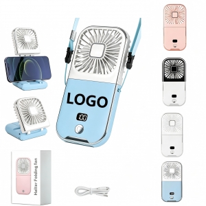 Multi-Use Portable Fan with Power Bank & Phone Holder