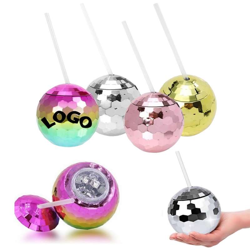 Disco Ball Cup With Straw Disco Ball Cup With Straw