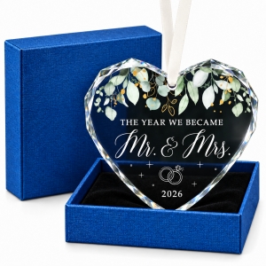 Heart Crystal Christmas Ornament